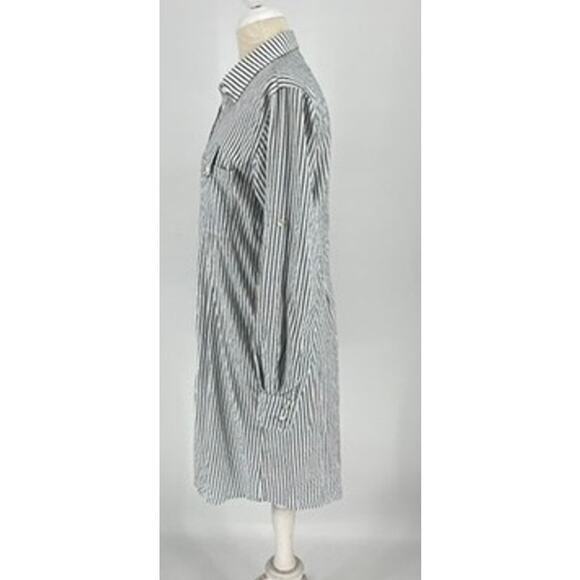 Roller Rabbit Dress Shirt Button Down Stripe Small Blue White - Picture 5 of 8